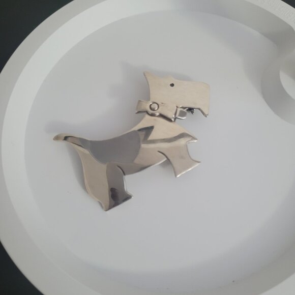 Scottie Terrier Dog Pin Sterling Silver Vintage Taxco Dog Lover Brooch - Picture 14 of 15